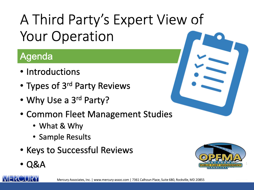 Experts A Third Party Expert View of Your Operation 002 Mercury Associates Inc