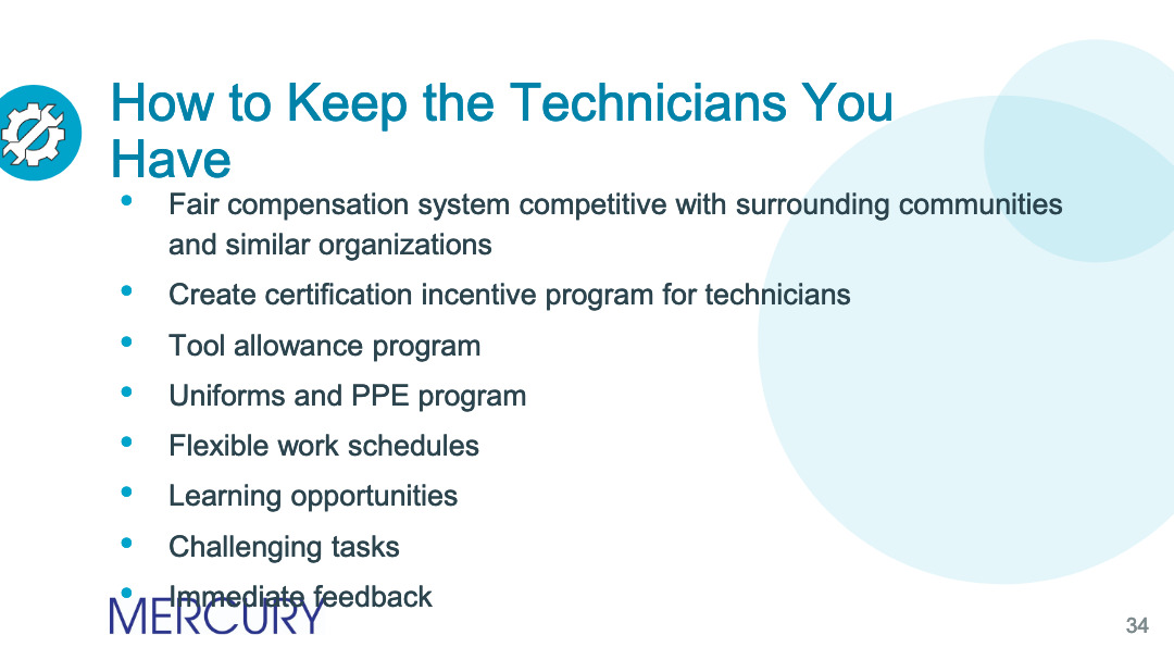 Staffing Requirements Determining Technician Staffing Requirements 034 Mercury Associates Inc