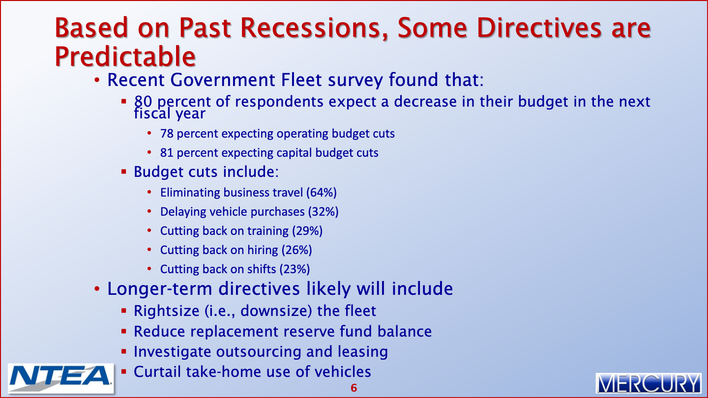 Government Fleets Fiscal Impacts on Government Fleets During Challenging Times 007 Mercury Associates Inc