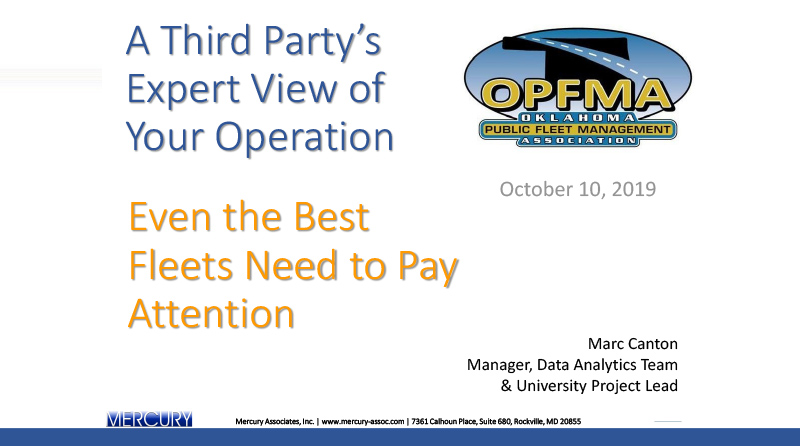 OPFMA Conference Third Party Reviews Mercury Associates Inc