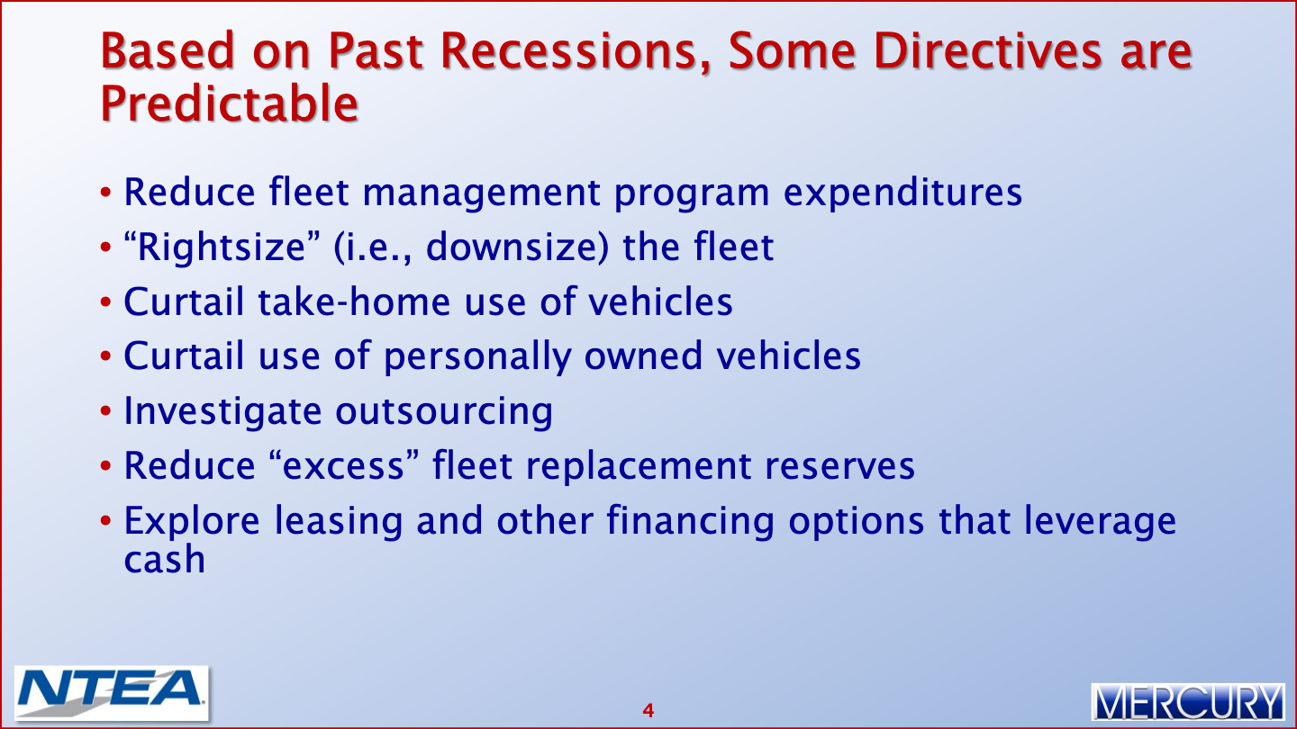 Fleet Operating Costs Reducing Fleet Operating Costs 005 Mercury Associates Inc