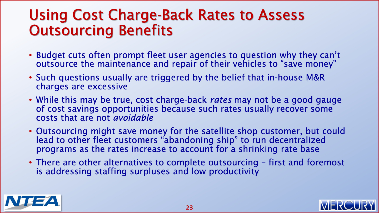 Fleet Operating Costs Reducing Fleet Operating Costs 024 Mercury Associates Inc