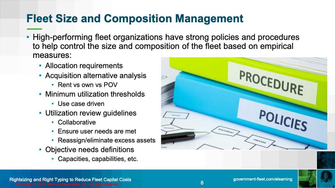 Fleet Costs Rightsizing and Right Typing to Reduce Fleet Capital Costs 007 Mercury Associates Inc