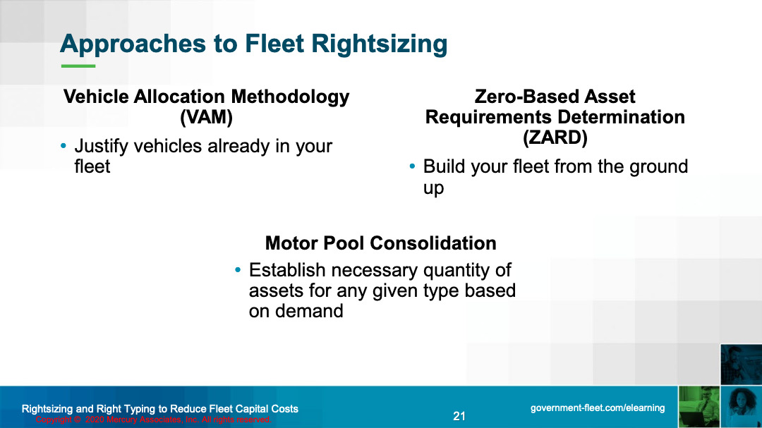 Fleet Costs Rightsizing and Right Typing to Reduce Fleet Capital Costs 022 Mercury Associates Inc