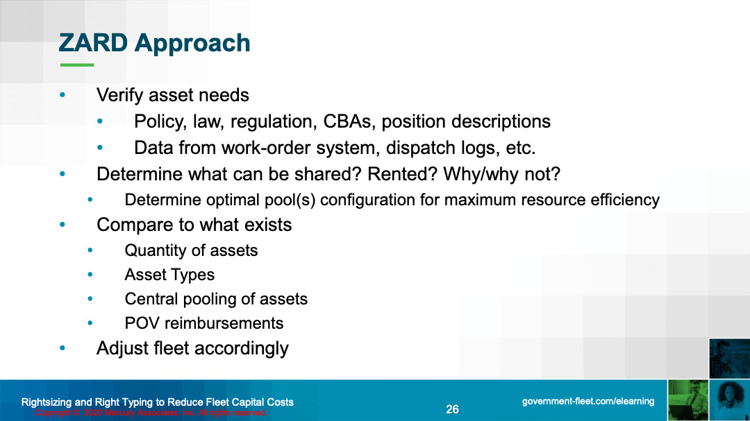 Fleet Costs Rightsizing and Right Typing to Reduce Fleet Capital Costs 027 Mercury Associates Inc