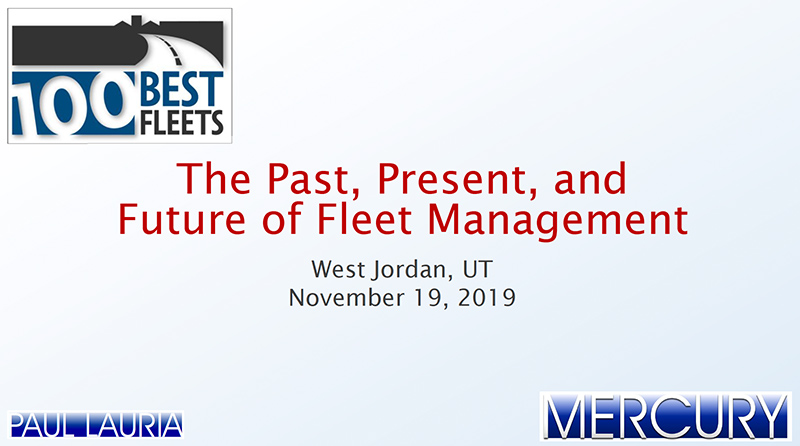 The Past Present Future of Fleet Management Mercury Associates Inc