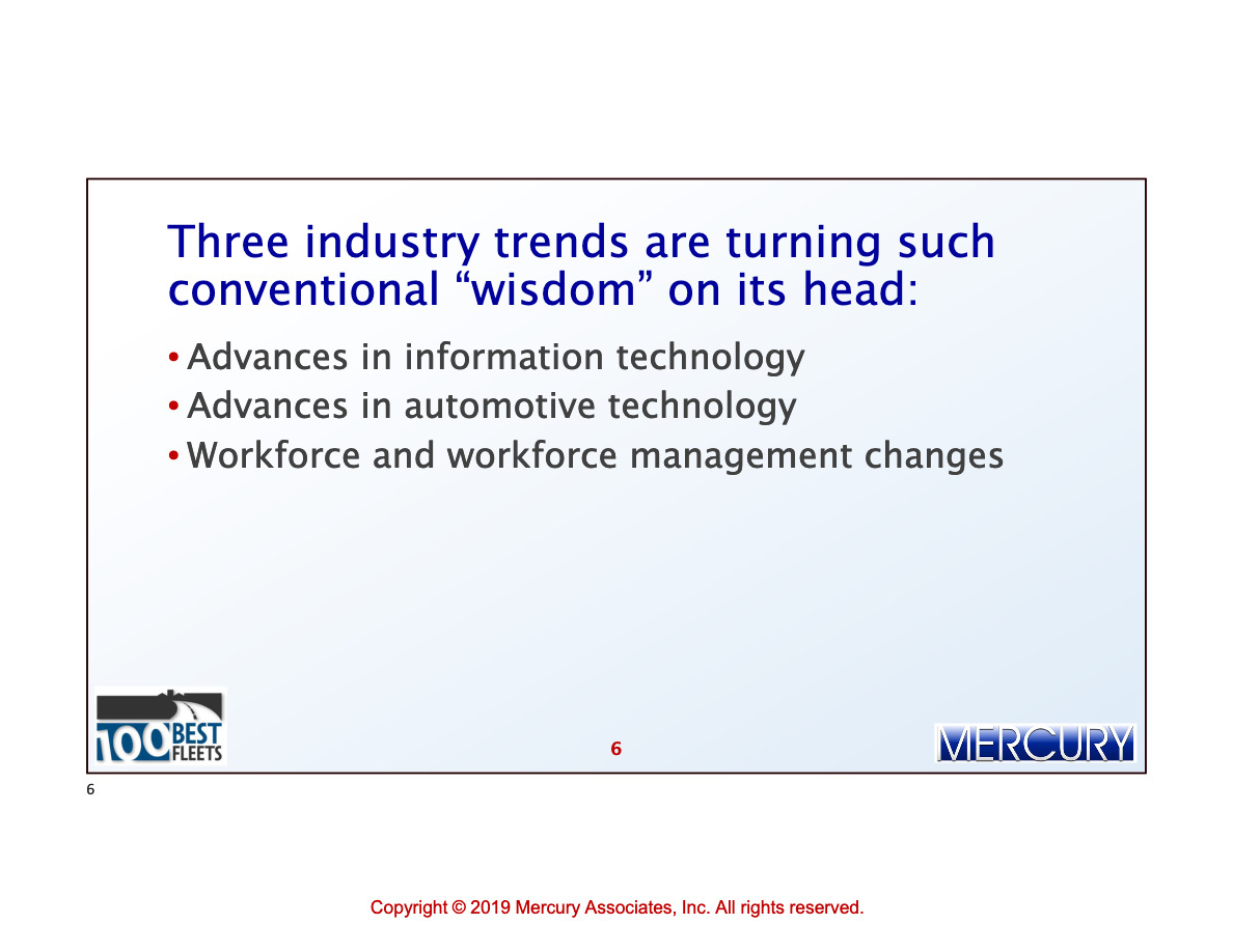 Fleet Management The Past Present and Future of Fleet Management 007 Mercury Associates Inc