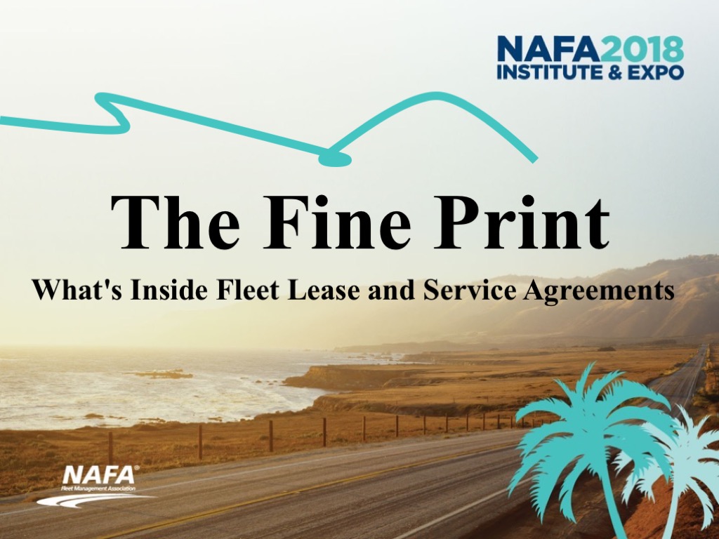 The Fine Print Lease Service Contracts NAFA 2018 Mercury Associates Inc